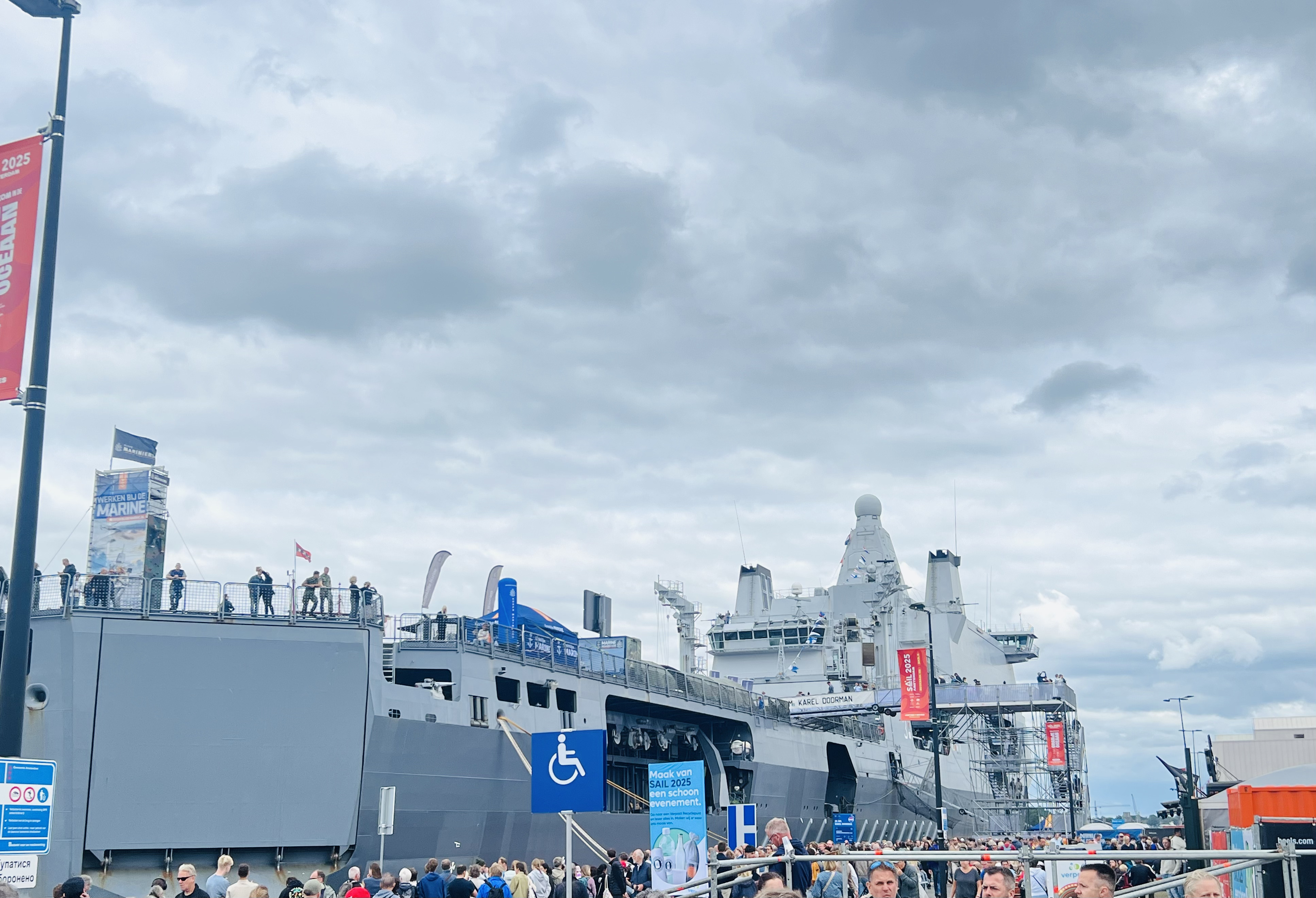 The massive marine ship
